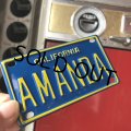 Vintage California Mini Bike Vanity Metal License Plate / AMANDA (B798) 