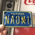 Vintage California Mini Bike Vanity Metal License Plate / NAOMI (B812) 