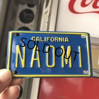 Vintage California Mini Bike Vanity Metal License Plate / NAOMI (B812) 