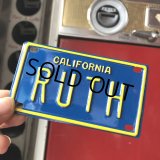 Vintage California Mini Bike Vanity Metal License Plate / RUTH (B801) 