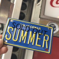 Vintage California Mini Bike Vanity Metal License Plate / SUMMER (B792) 
