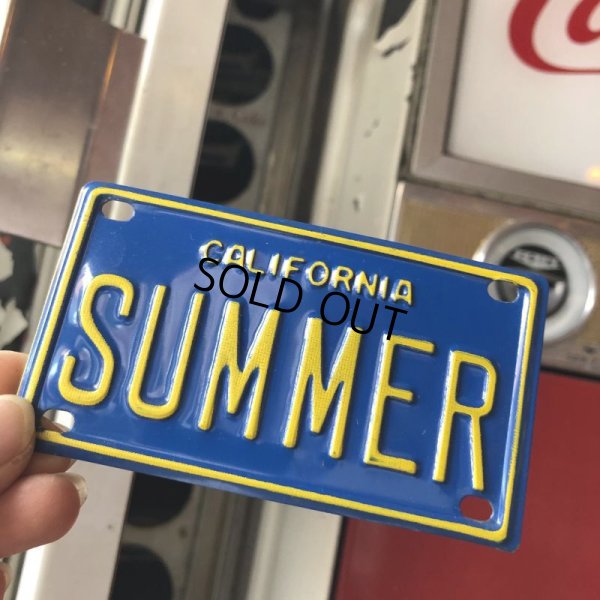 画像1: Vintage California Mini Bike Vanity Metal License Plate / SUMMER (B792) 