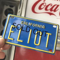 Vintage California Mini Bike Vanity Metal License Plate / ELIOT (B811) 