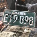 60s Vintage American License Number Plate (B832)