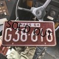 60s Vintage American License Number Plate (B839)
