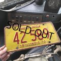 70s Vintage American License Number Plate (B824)