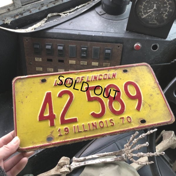 画像1: 70s Vintage American License Number Plate (B824)