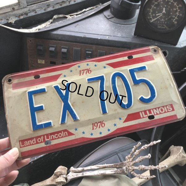画像1: 70s Vintage American License Number Plate 200YRS (B816)