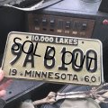 60s Vintage American License Number Plate (B830)