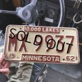 60s Vintage American License Number Plate (B833)