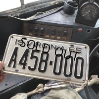 60s Vintage American License Number Plate (B843)
