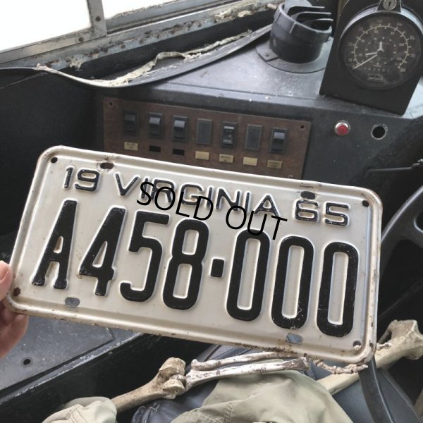 画像1: 60s Vintage American License Number Plate (B843)