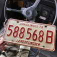 画像1: 70s Vintage American License Number Plate (B829) (1)