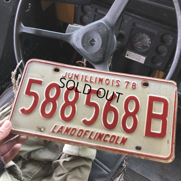 画像1: 70s Vintage American License Number Plate (B829)