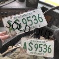 60s Vintage American License Number Plate SET (B842)