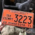 画像1: 70s Vintage American License Number Plate (B825) (1)