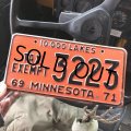 70s Vintage American License Number Plate (B825)