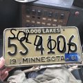 60s Vintage American License Number Plate (B831)