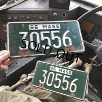 60s Vintage American License Number Plate SET (B847)