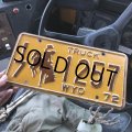 70s Vintage American License Number Plate (B826)