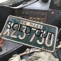 60s Vintage American License Number Plate (B845)