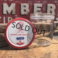Vintage SUNNY JIM QUALITY Glass Jar (B853)
