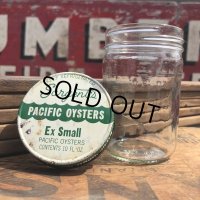Vintage Sargent's PACIFIC OYSTERS Glass Jar 10oz (B854)
