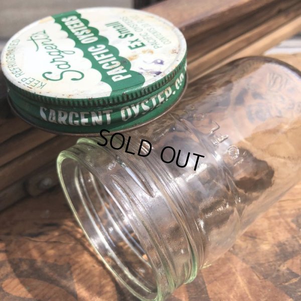 画像3: Vintage Sargent's PACIFIC OYSTERS Glass Jar 10oz (B854)