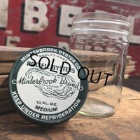 Vintage Minterook PACIFIC OYSTERS Glass Jar 10oz (B856)