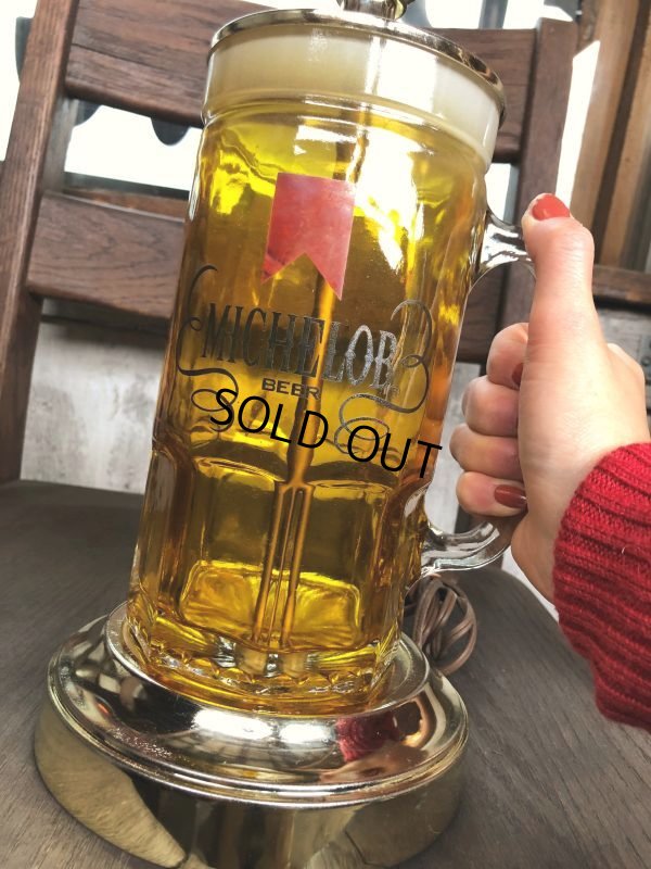 画像17: 70s Vintage Michelob Advertising Beer Mug Table Lamp (B859) 