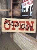 Vintage U.S.A OPEN Wooden Hand Paint Store Sign (B911) 