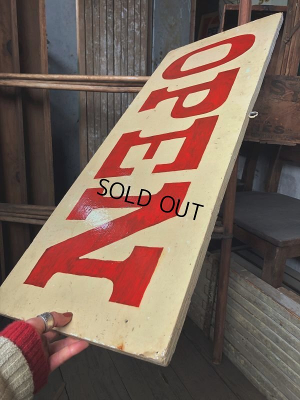 画像5: Vintage U.S.A OPEN Wooden Hand Paint Store Sign (B911) 