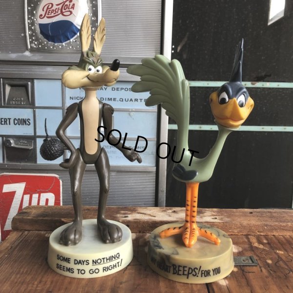 画像1: 70s Vintage Dakin Road Runnner & Wile E. Coyote GOOFY GRAMS Set (B916)