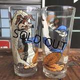 70s Vintage Pepsi Glass Road Runner & Wile E. Coyote (B913)