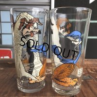 70s Vintage Pepsi Glass Road Runner & Wile E. Coyote (B913)