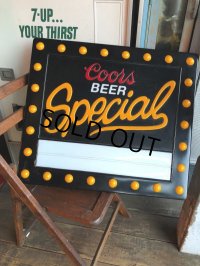 80s Vintage Coors Light Beer Motion Chasing Lights Store Display Sign (B942)
