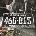 50s Vintage American License Number Plate / 1953 MINNESOTA 460-815 (B904)