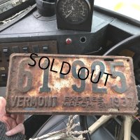 30s Vintage American License Number Plate / VERMONT EXPIRES MAROHS 1937 60-925 (B876)