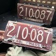 画像1: 40s Vintage American License Number Plate / 1948 MASS 210-087 SET (B898) (1)