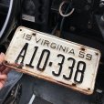 画像1: 50s Vintage American License Number Plate / 1959 VIRGINIA A10-338 (B873) (1)