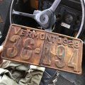 20s Vintage American License Number Plate / 1928 VERMONT 36-194 (B868)