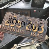 40s Vintage American License Number Plate / 1942 ILLINOIS 236 283 (B889)