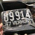 画像1: 40s Vintage American License Number Plate / 1947 VERMONT 89 914 (B896) (1)