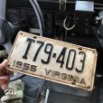画像1: 50s Vintage American License Number Plate / 1955 VIRGINIA  T79-403 (B910) (1)