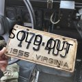 50s Vintage American License Number Plate / 1955 VIRGINIA  T79-403 (B910)