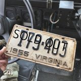 50s Vintage American License Number Plate / 1955 VIRGINIA  T79-403 (B910)