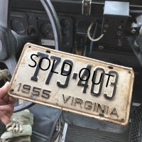 50s Vintage American License Number Plate / 1955 VIRGINIA  T79-403 (B910)