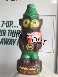 60s Vintage Woodsy Owl Bubble Bath Soaky Bottle (B954)