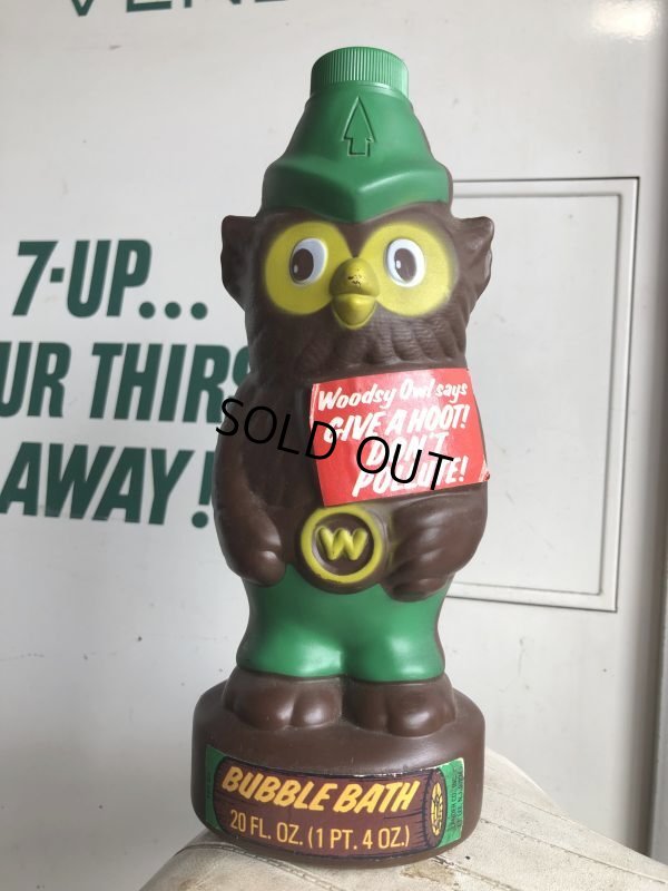 画像1: 60s Vintage Woodsy Owl Bubble Bath Soaky Bottle (B954)