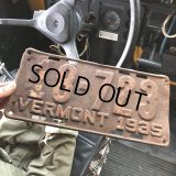 30s Vintage American License Number Plate / 1935 VERMONT 18-723 (B875)